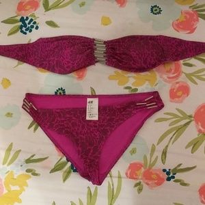 Sexy purple leopard bikini